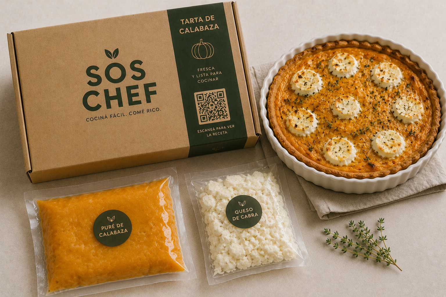 Kit SOS Chef de tarta de calabaza lista para hornear